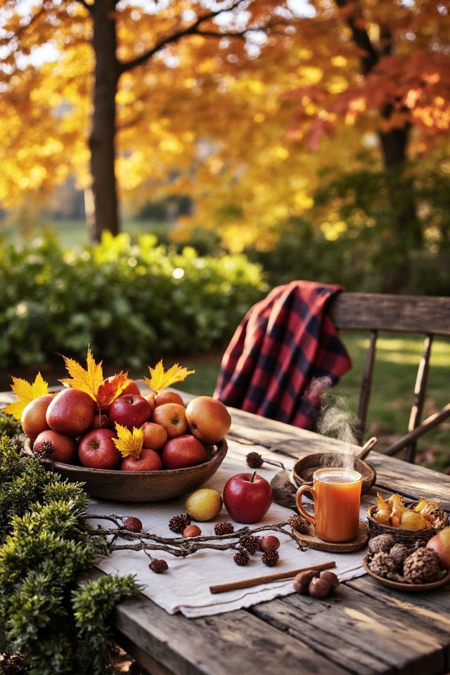 natural autumn garden decor