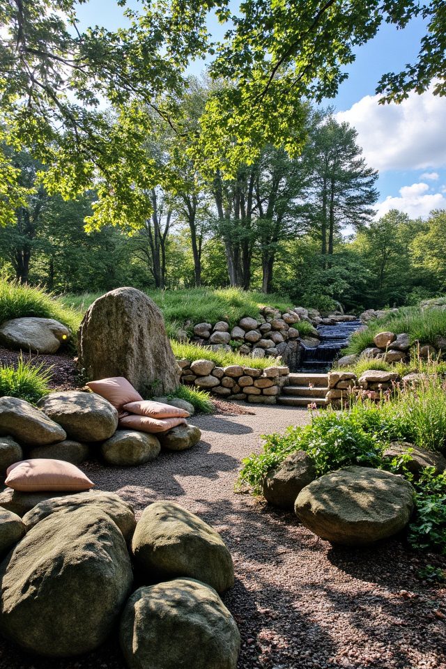 natural boulders in landscaping