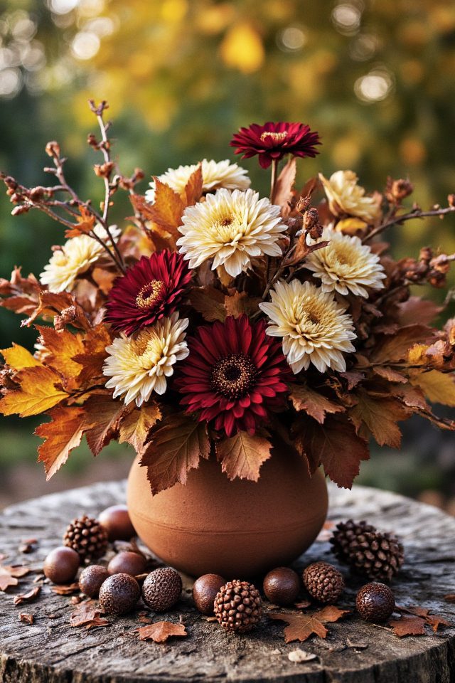 natural elements in planters
