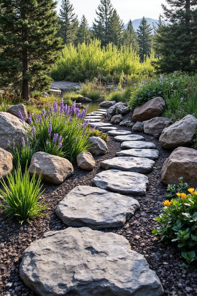 natural stone pathway design