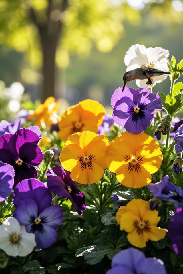 pansies attract pollinators beautifully