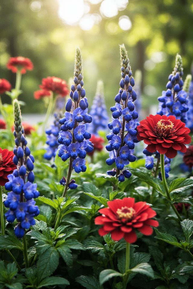 patriotic flower garden display
