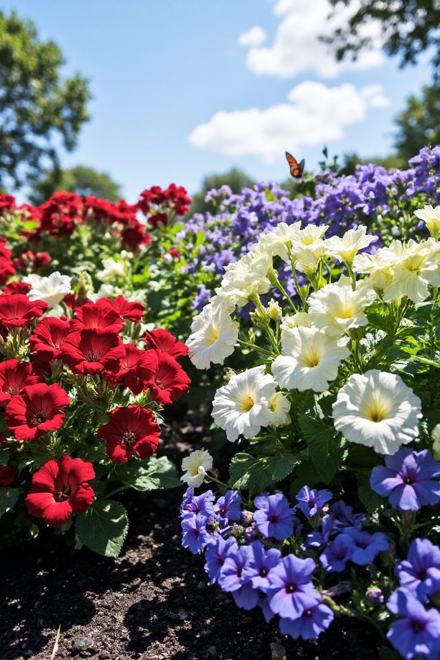 patriotic mixed annuals garden