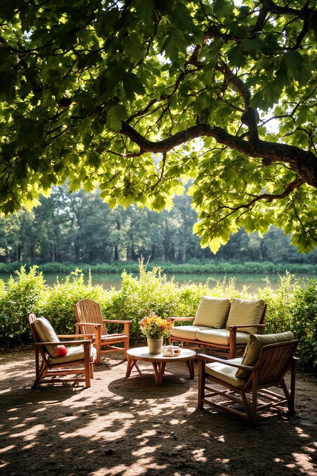 pawpaw canopies enhance seating