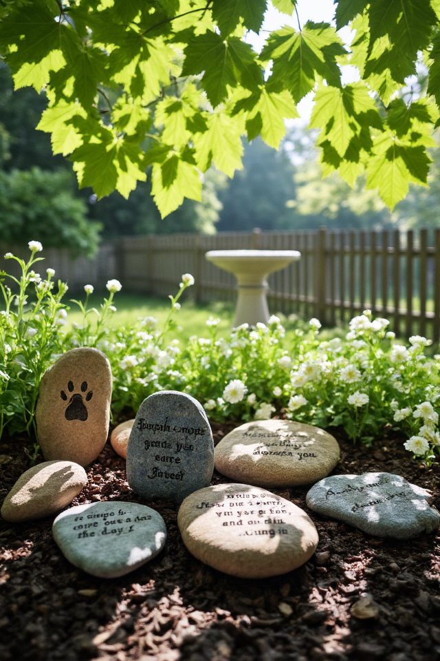 personalized pet memorial stones