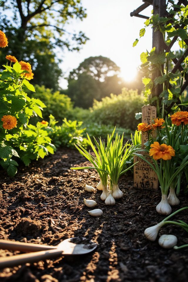 prepare soil plant garlic