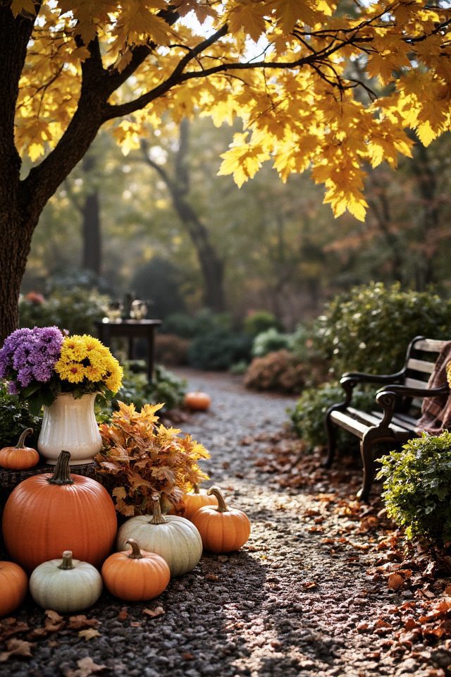 pumpkins enhance garden ambiance