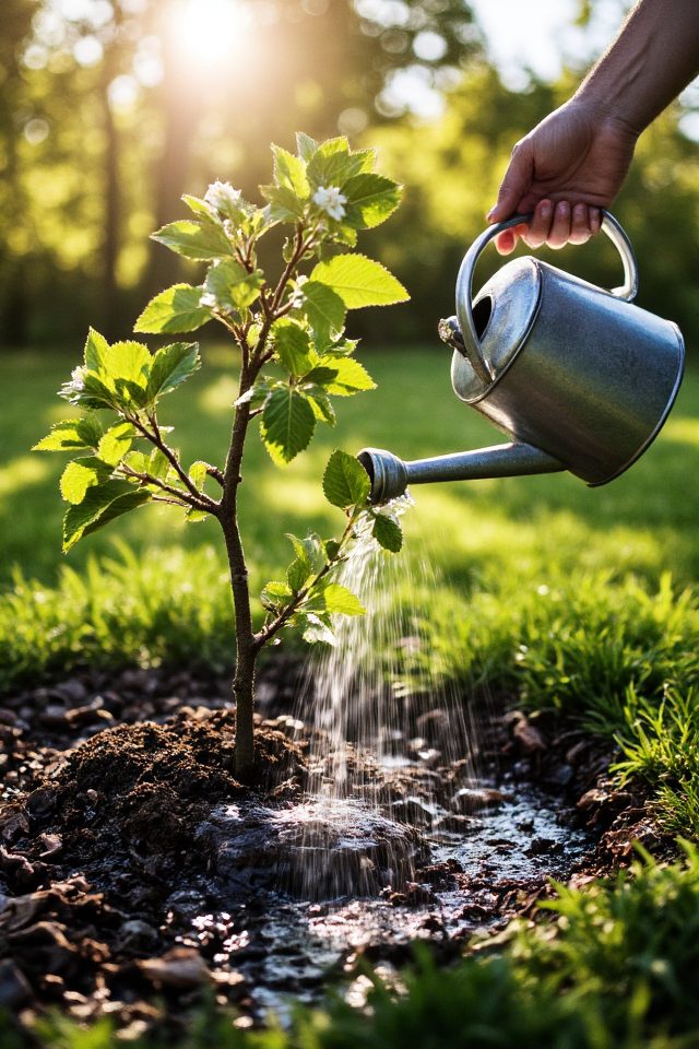 regular watering deep roots
