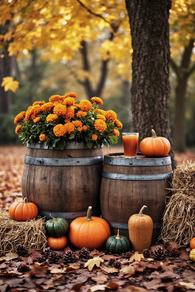 rustic barrels enhance gatherings