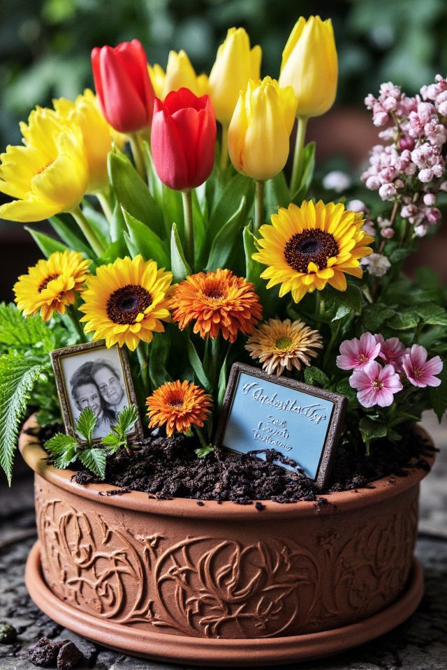 seasonal celebration planter arrangements