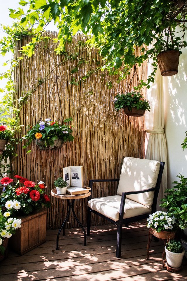 secluded balcony garden design