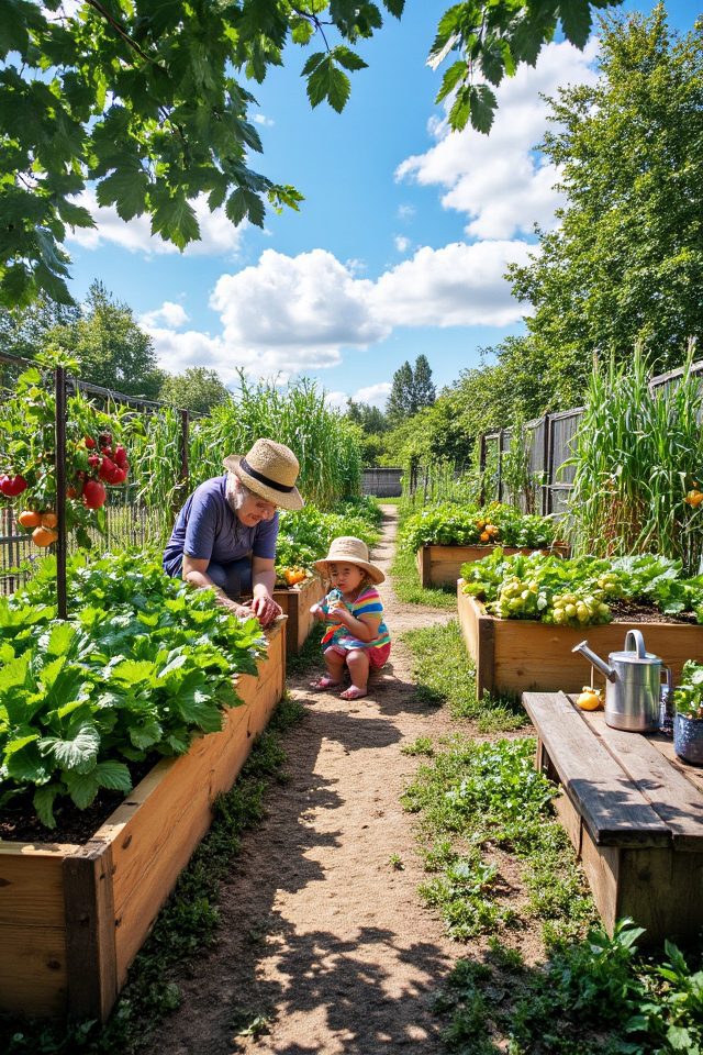 shared gardening with grandparents