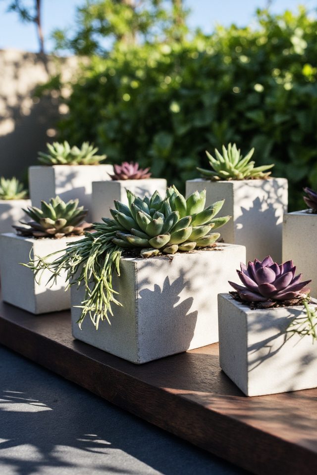 sleek elegant plant containers
