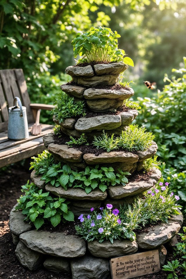 spiral herb garden creation