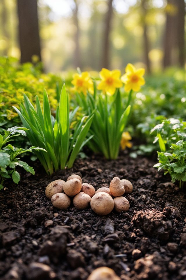 spring blooming bulb planting