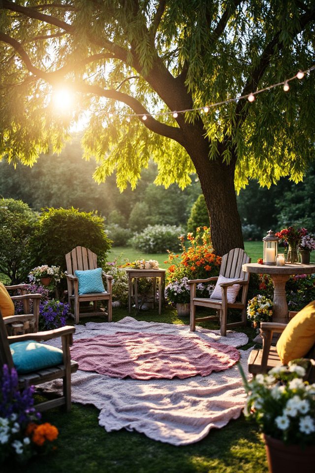 storytelling circle in garden