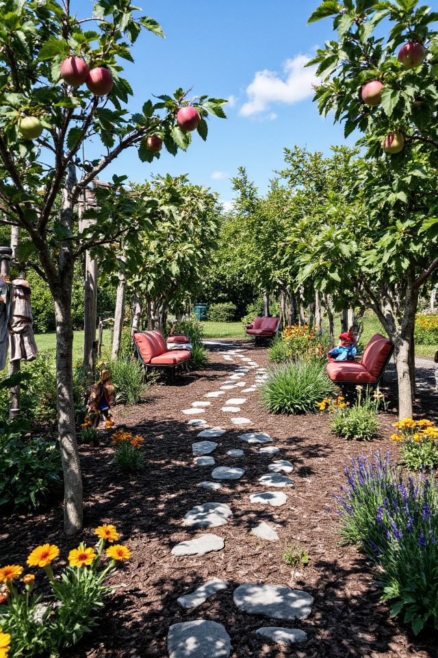 themed apple garden design