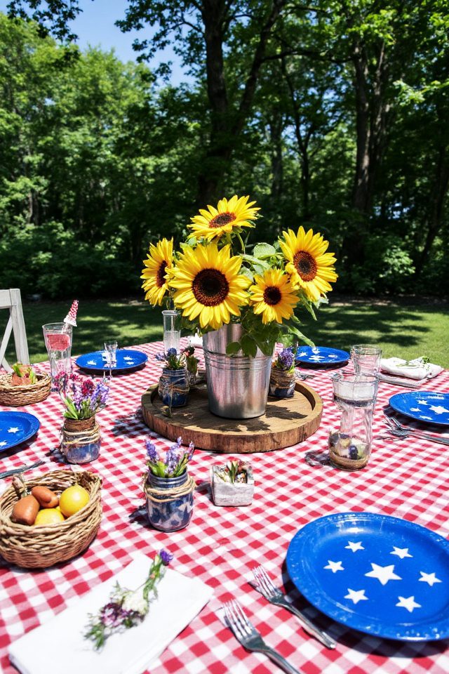 themed centerpieces for barbecues