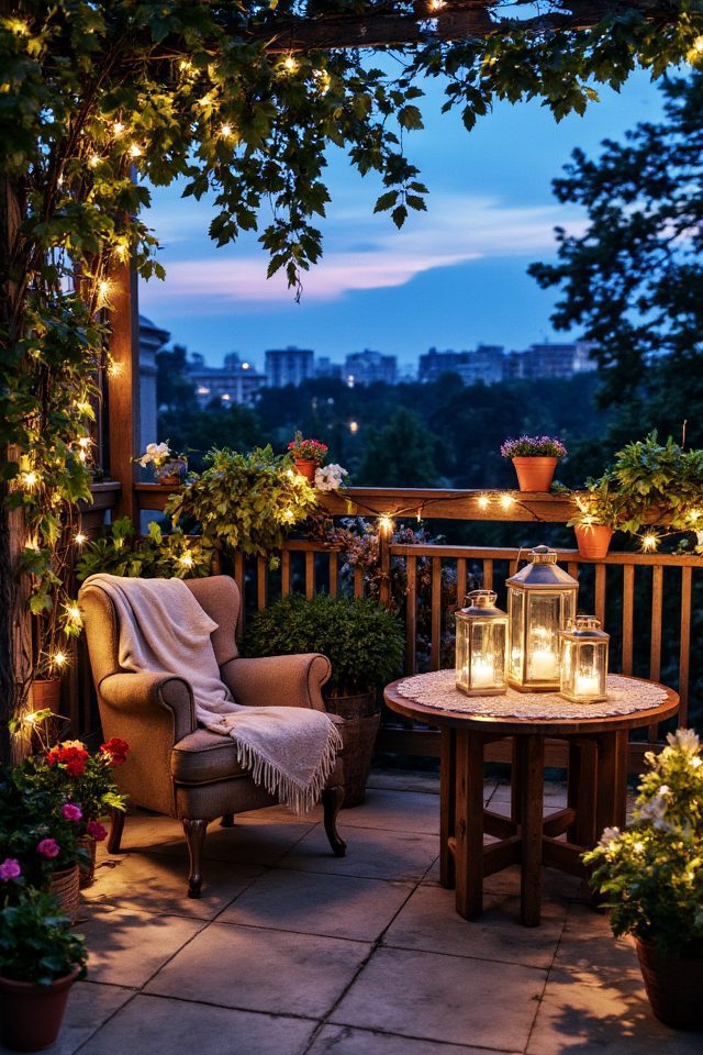 twinkling lights create ambiance