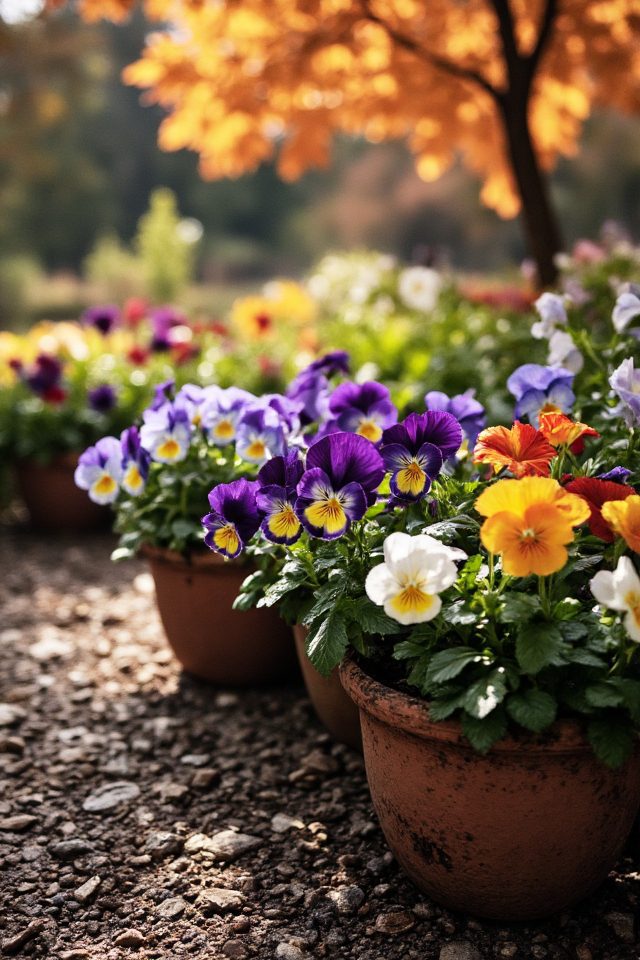 vibrant autumn garden accents