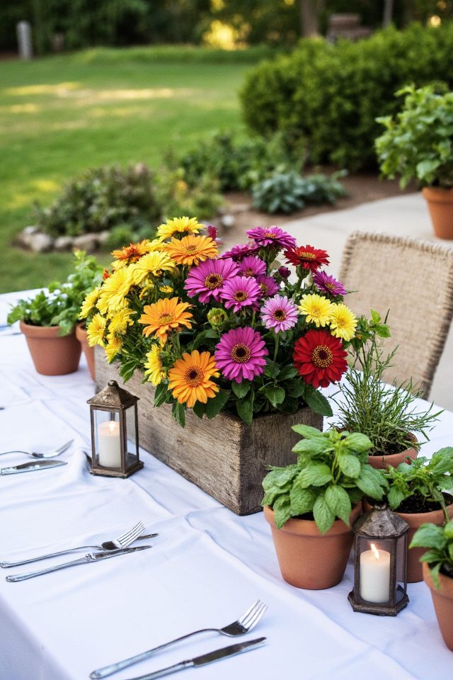 vibrant container garden centerpieces