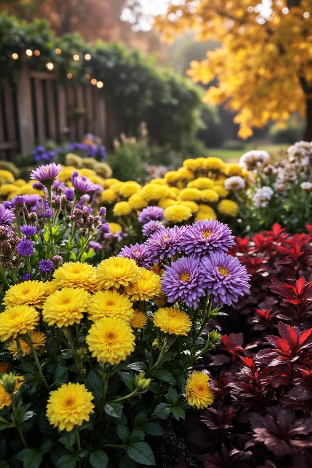 vibrant fall flower planting