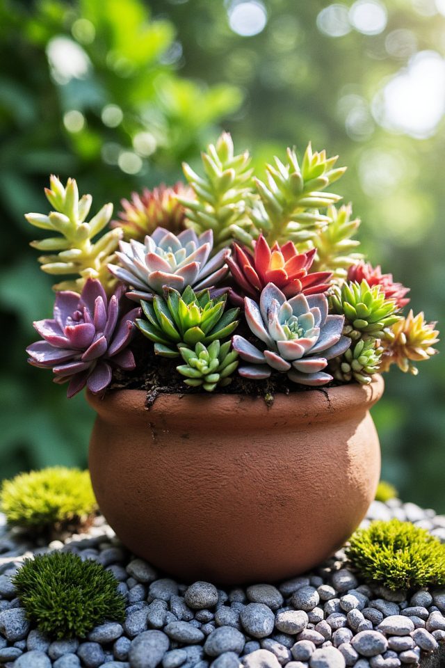 vibrant low maintenance succulent displays