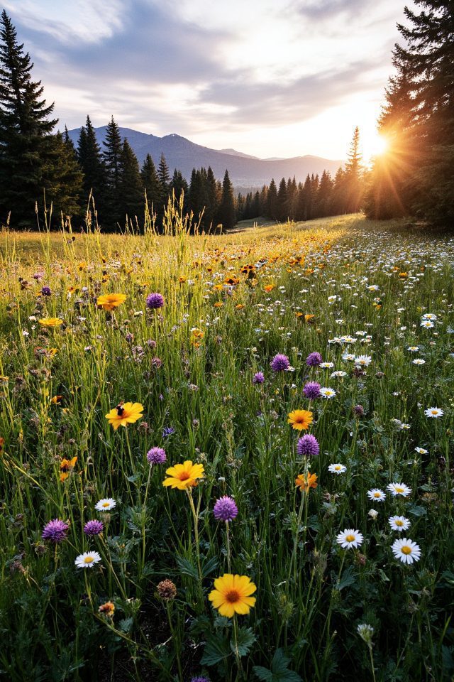 vibrant native wildflower meadows