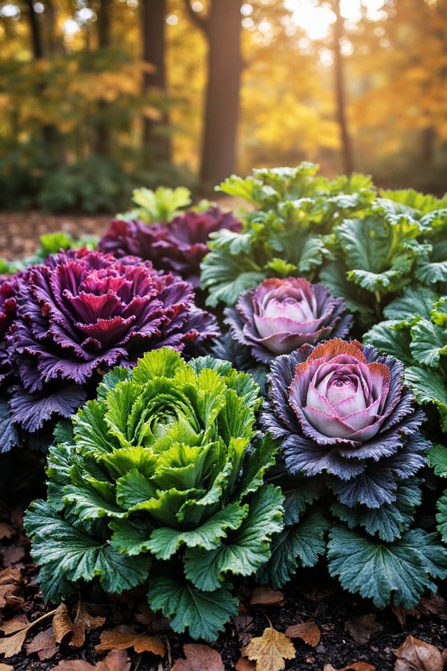 vibrant ornamental kale cabbage