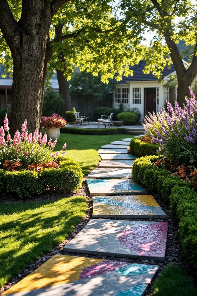 vibrant pathways enhance outdoor spaces