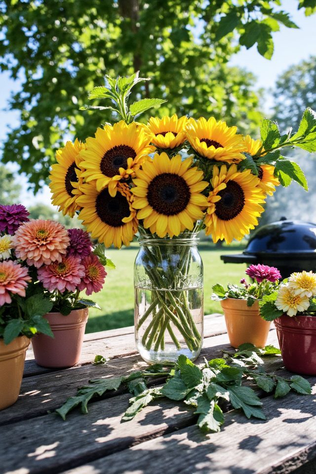 vibrant summer flower arrangements