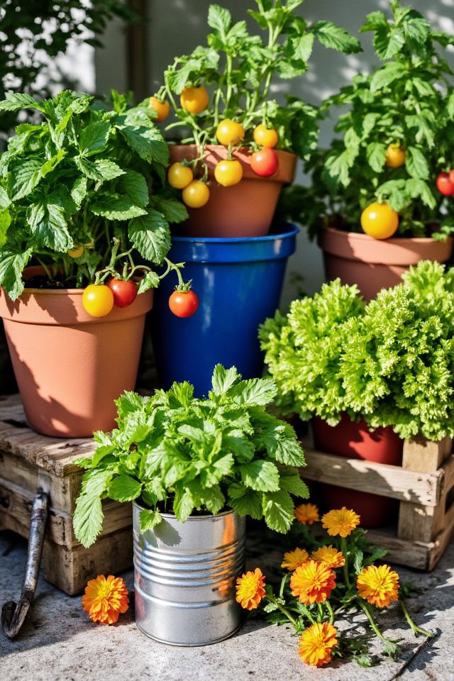 vibrant vegetable container gardening