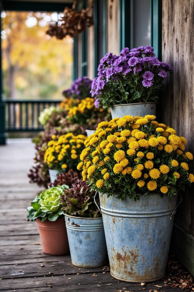 vintage buckets for fall