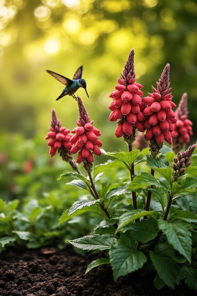 vivid nectar rich red blooms