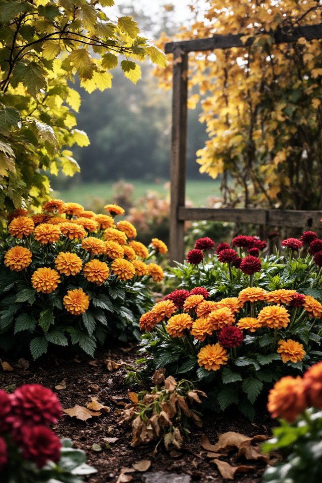 warm hued garden plants