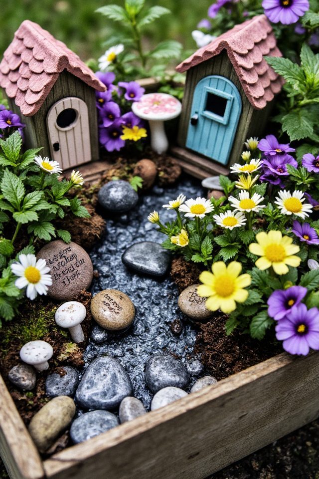 whimsical fairy garden creation
