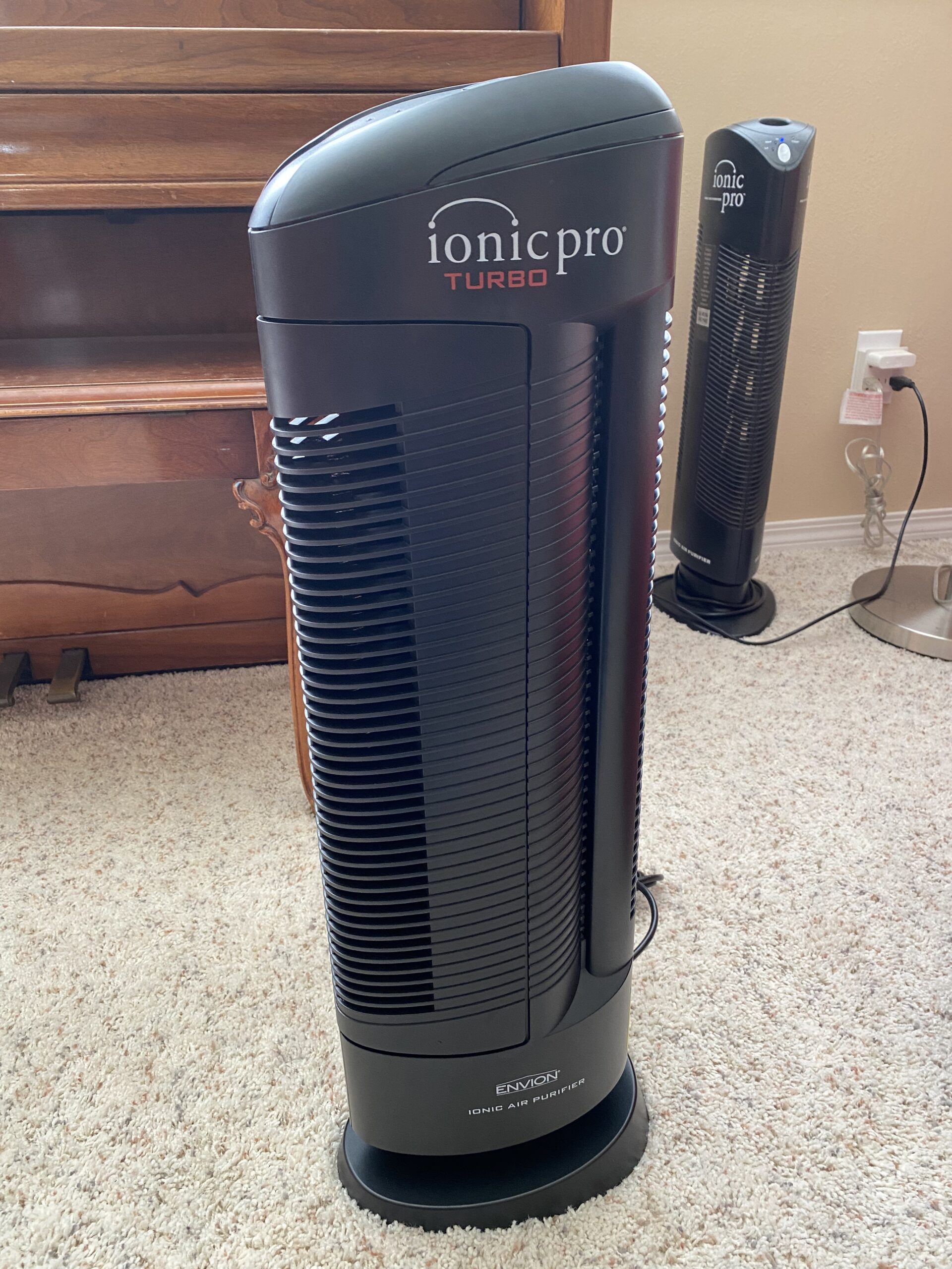 Ionic Pro Turbo (TA550) Ionic Air Purifier Tower for Home, Quiet Ionic Filterless Design, Covers Up to 500 Sq. Ft., Removes Odors, Smoke, Dust, and Allergens – Black - Customer Photo 1