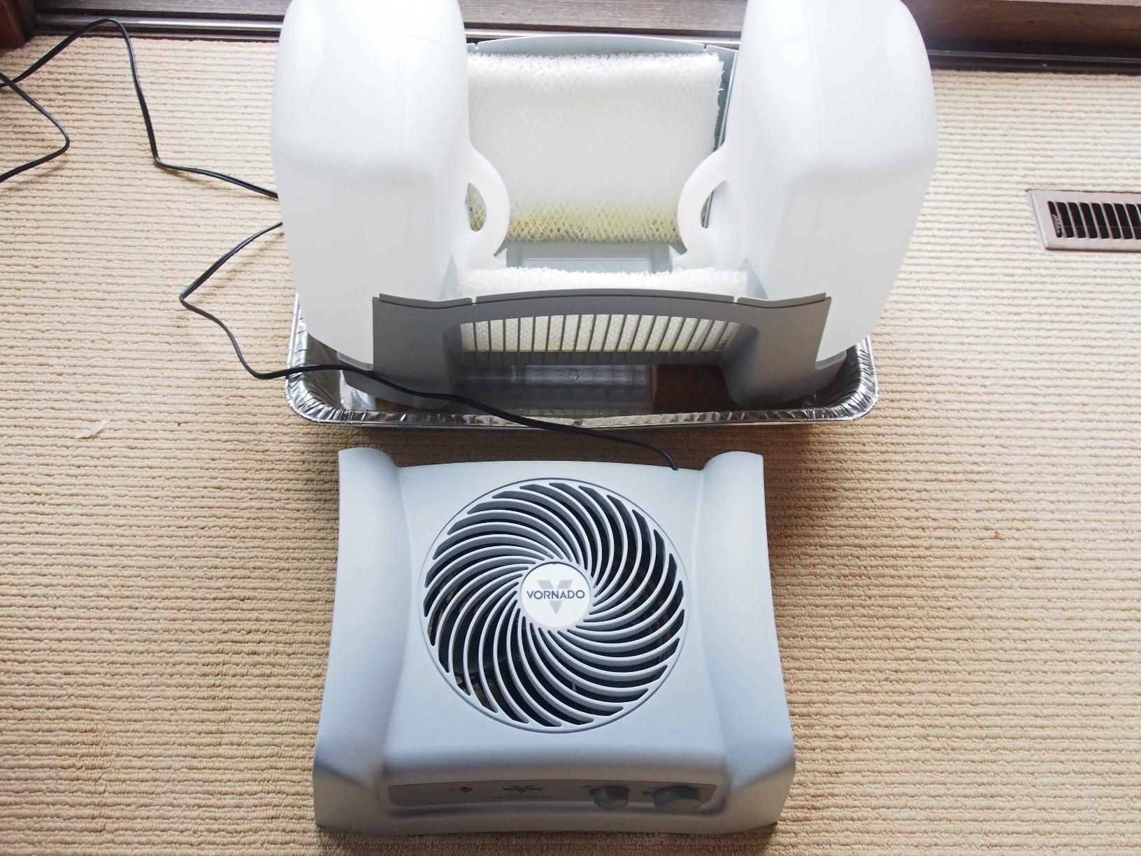 Vornado Evap40 4-Gallon Evaporative Humidifier, Adjustable Humidistat, 3 Speed Settings, Coverage up to 1,000 sqft, 4-Gallon Output (24 Hrs), Dual Tank, Perfect for Home, Bedroom, and Large Spaces Customer Review Vornado Evap40 4-Gallon Evaporative Humidifier, Adjustable Humidistat, 3 Speed Settings, Coverage up to 1,000 sqft, 4-Gallon Output (24 Hrs), Dual Tank, Perfect for Home, Bedroom, and Large Spaces - Customer Photo 1