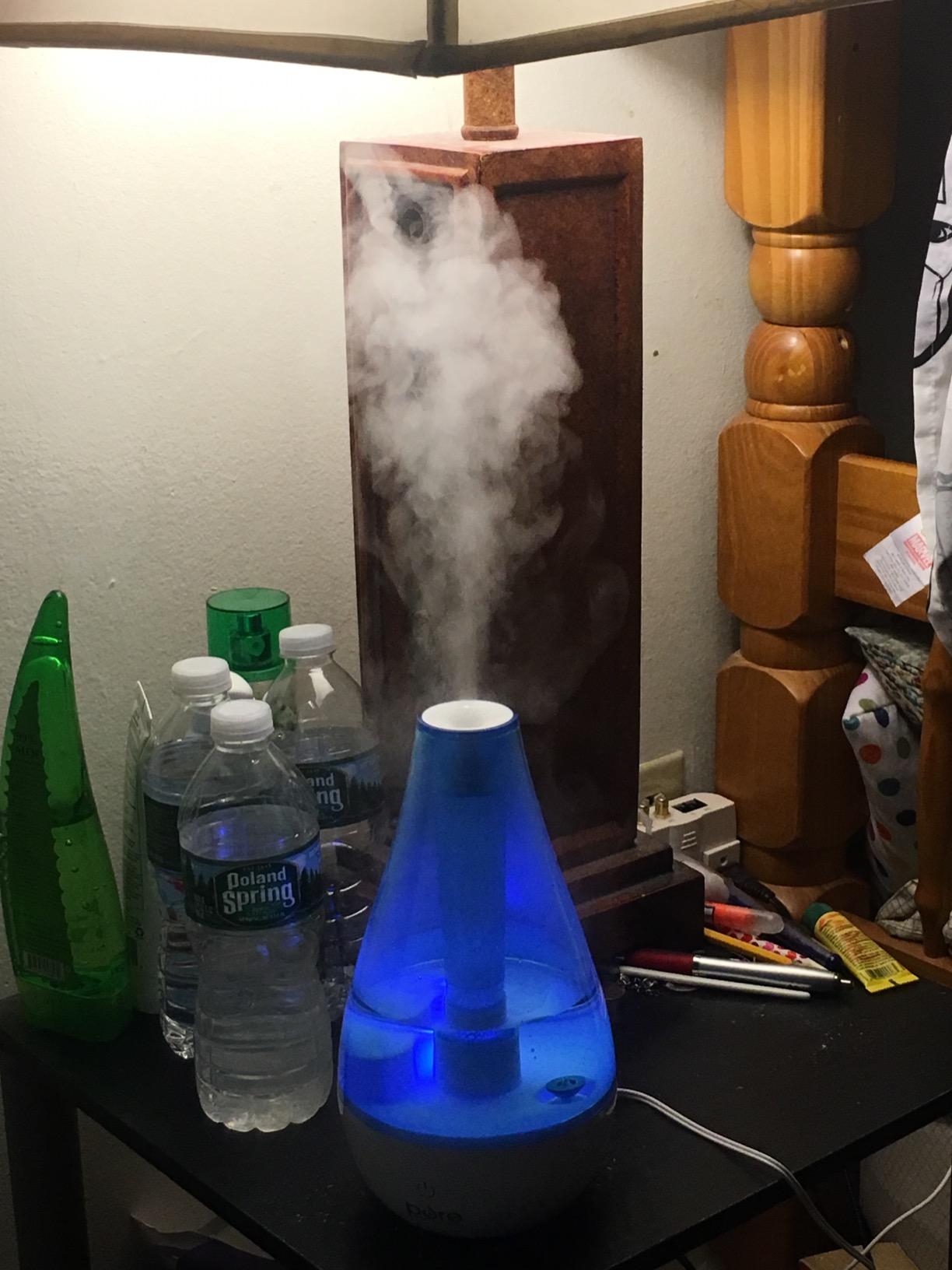 Pure Enrichment MistAire Studio Ultrasonic Cool Mist Humidifier - Small & Compact, Overnight Operation, 2 Mist Settings, Optional Night Light, & Auto Shut-Off - For Offices, Plants & Small Spaces Customer Review Pure Enrichment MistAire Studio Ultrasonic Cool Mist Humidifier - Small & Compact, Overnight Operation, 2 Mist Settings, Optional Night Light, & Auto Shut-Off - For Offices, Plants & Small Spaces - Customer Photo 2