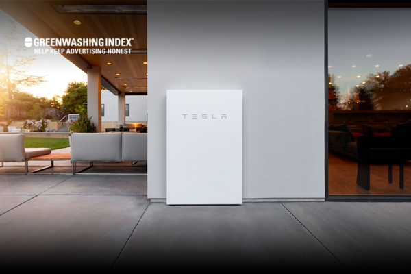 Tesla powerwall at modern home