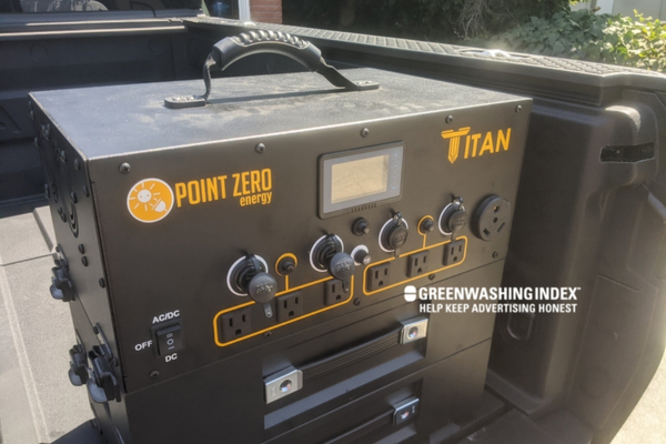 Titan Solar Generator in truck bed for portable power solution