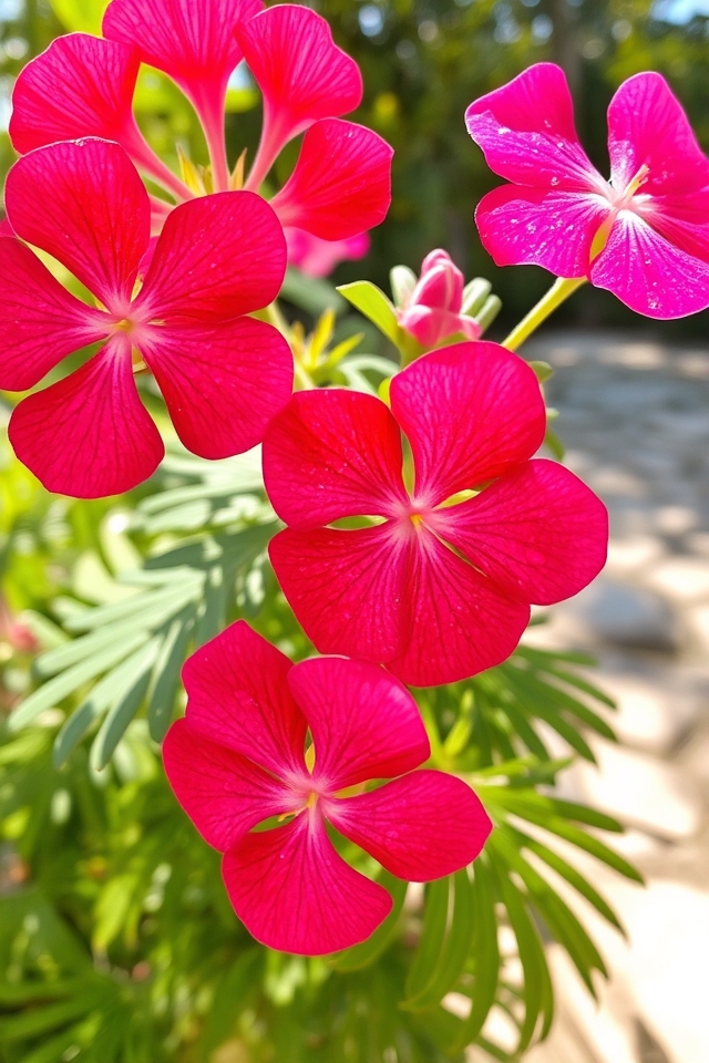 five petaled herbaceous perennials