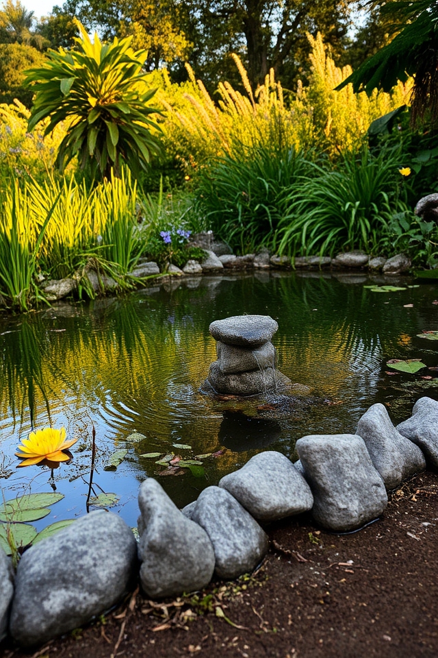 peaceful water features