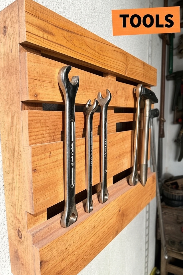 repurposed pallet storage rack