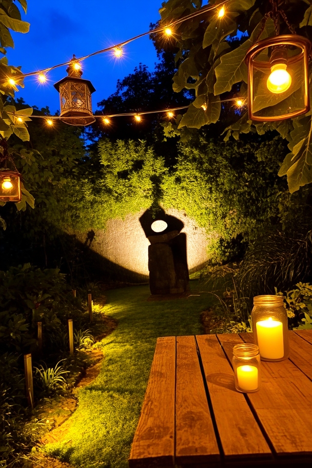 solar powered layered lighting