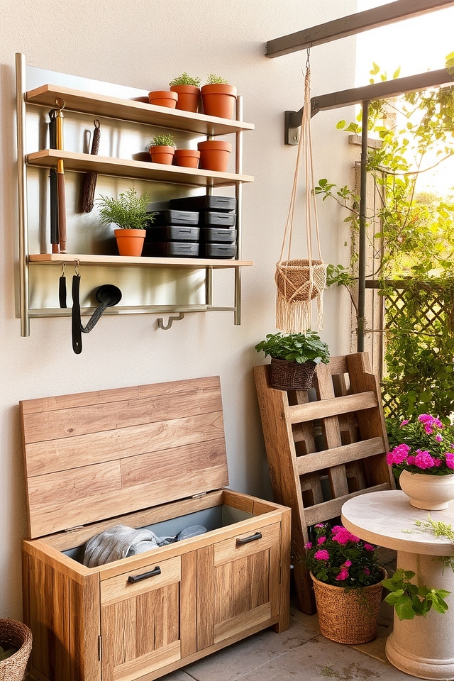 vertical multi functional outdoor storage