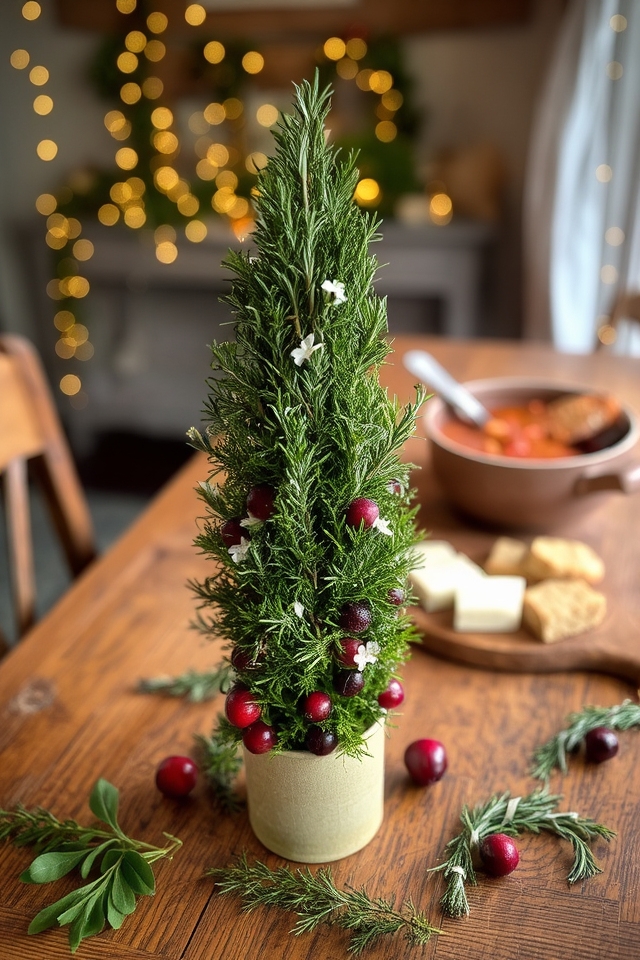 aromatic herb tree centerpiece