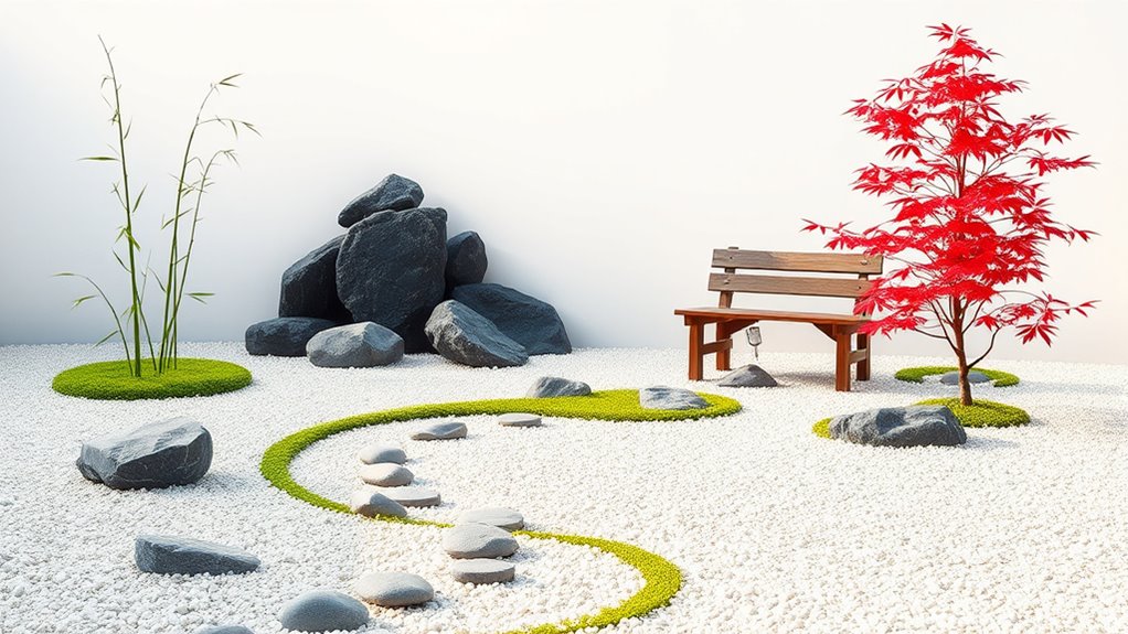 asymmetrical japanese zen garden
