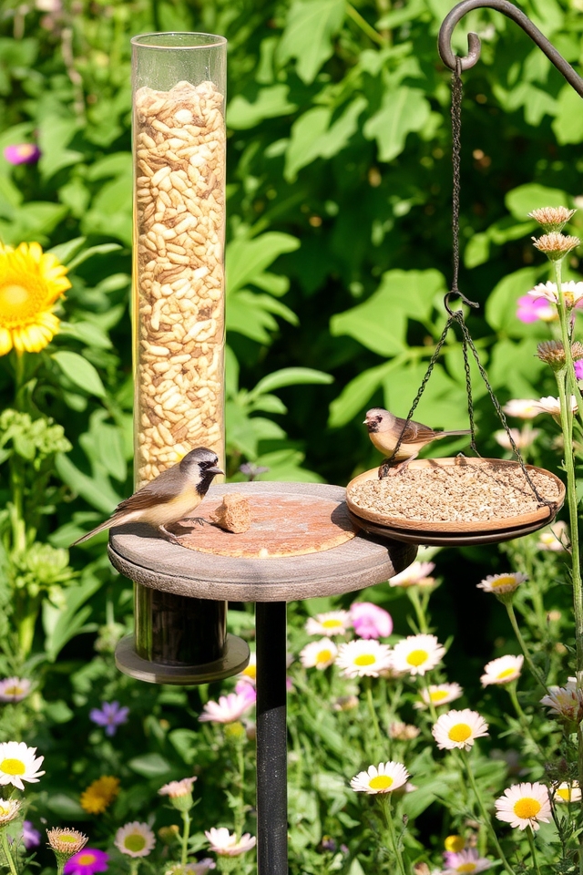 attract birds with feeders