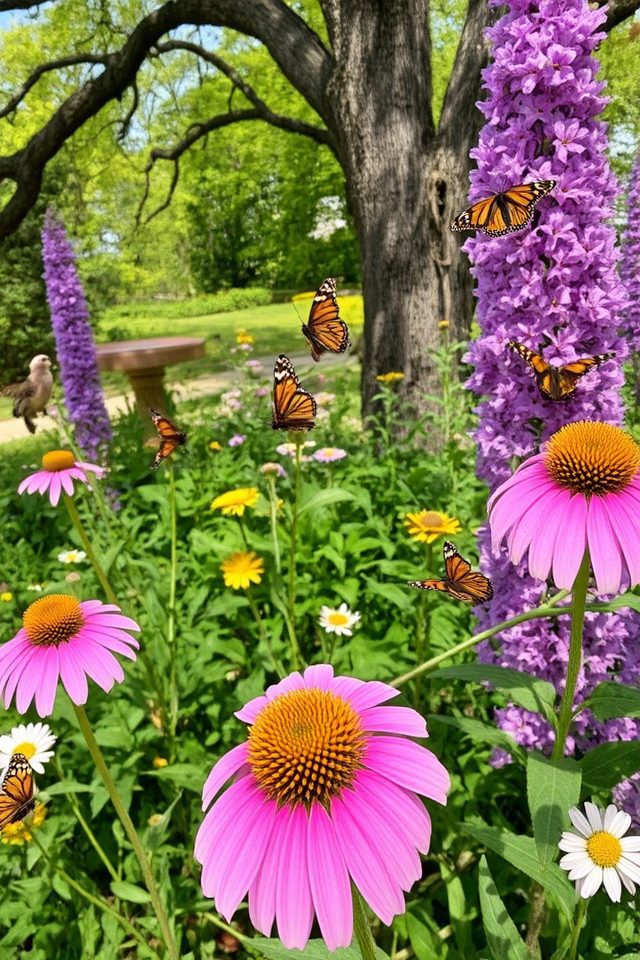 attracting birds and butterflies